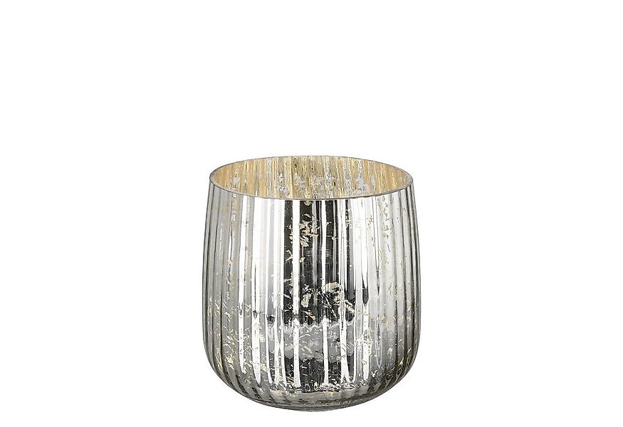 Fink Windlicht DARCY Windlicht - H. 18cm x Ø 18cm - antik silber - Glas (1 günstig online kaufen