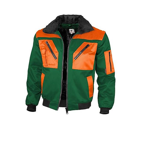 Qualitex Workwear Pilotenjacke Pilotenjacke zweifarbig grün/orange, Gr. 3XL günstig online kaufen