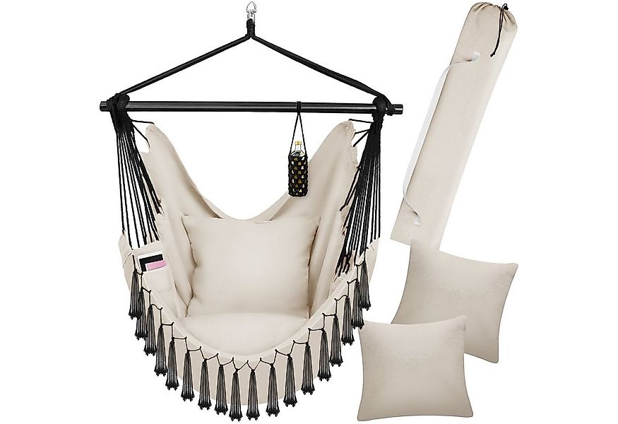 tectake Hängesessel Schaukelstuhl Malika, Boho-Style, Belastbarkeit 150kg, günstig online kaufen