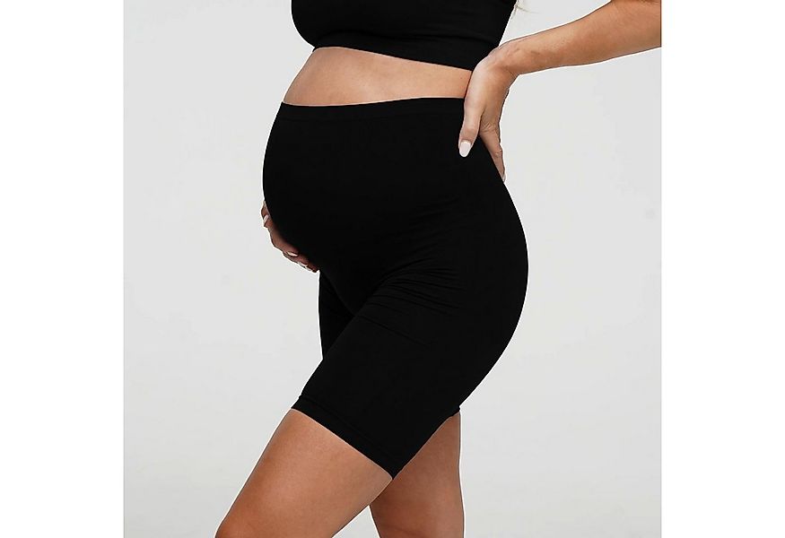 cfab Umstandsleggings Seamless Umstandsshorts mit hohem Bund-Schwarz-XL (1- günstig online kaufen