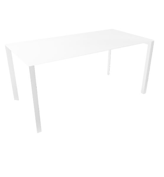 Profilo Konferenztisch 80x160 cm Laminierte Platte Weiß günstig online kaufen