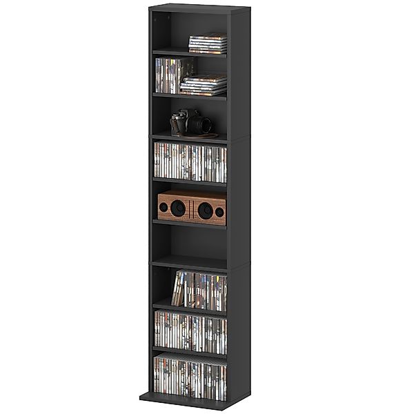 HOMCOM Mobile Libreria mit 9 Regalen für 260 CD im modernen Design, CD-Rega günstig online kaufen