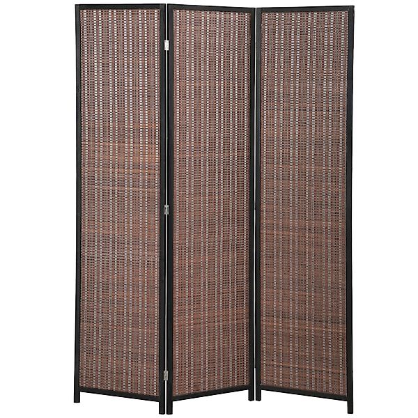 HOMCOM Paravent innen aus Holz 3 Paneele 135 x 180 cm faltbarer Raumteiler günstig online kaufen