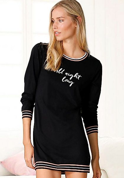 s.Oliver Nachthemd (1-teilig) mit Rippstrickbündchen günstig online kaufen