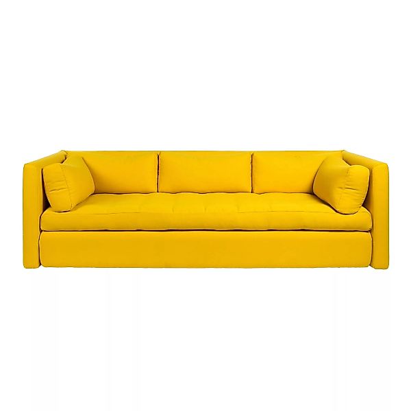 HAY - Hackney 3-Sitzer Sofa - gelb/Bezug Stoff Steelcut 445/BxHxT 254x75x96 günstig online kaufen