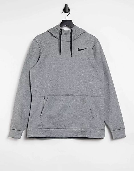 Nike Training – Therma – Kapuzenpullover in Grau günstig online kaufen