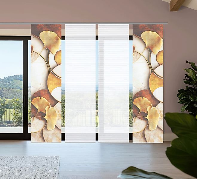 HOME in green Schiebegardine "STORM" Paneelwagen 4 Stk. tlg. Bambusoptik, S günstig online kaufen