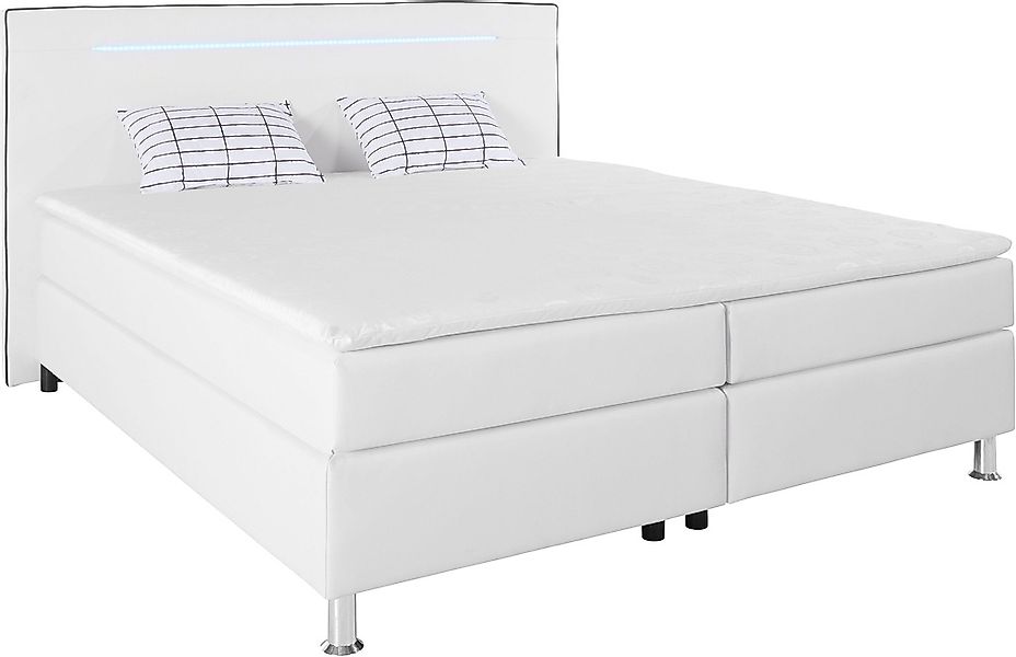 COLLECTION AB Boxspringbett "London, inklusive Topper und Kissen, mit LED-B günstig online kaufen