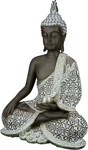 GILDE Buddhafigur Buddha Mangala braun-weiß (1 günstig online kaufen