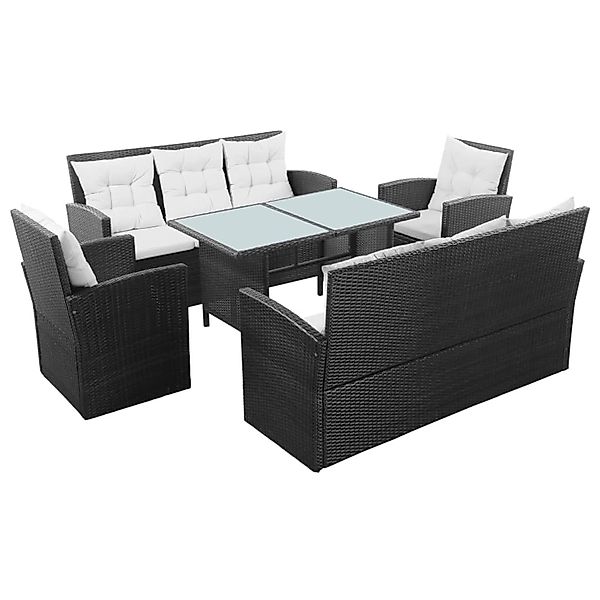 vidaXL Gartenlounge-Set 5-tlg. Garten-Lounge-Set mit Auflagen günstig online kaufen