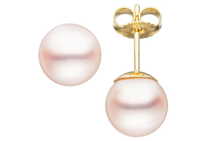 Schmuck Krone Paar Ohrstecker Ohrstecker mit Akoya Perlen 8,5mm rund 585 Ge günstig online kaufen