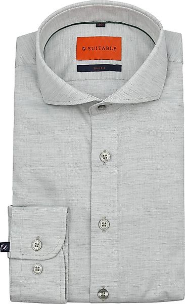 Suitable Melange Hemd Hellgrün - Größe 43 günstig online kaufen