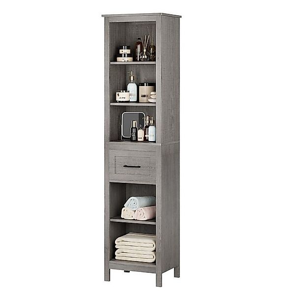 Homfa Hochschrank Badschrank Badezimmerschrank mit 5 günstig online kaufen