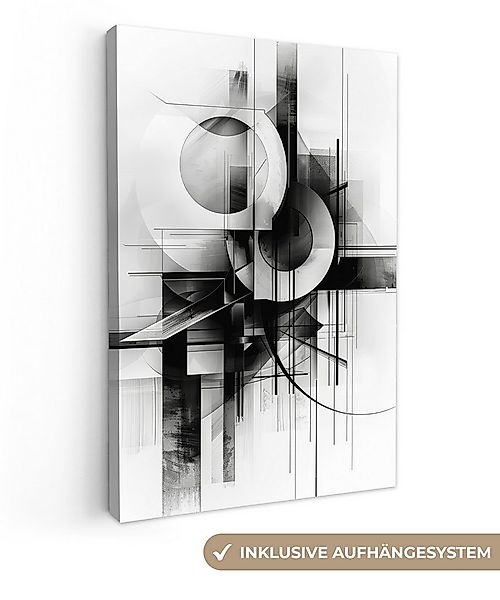 OneMillionCanvasses® Leinwandbild Abstrakt - Kunst - Modern - Schwarz und w günstig online kaufen