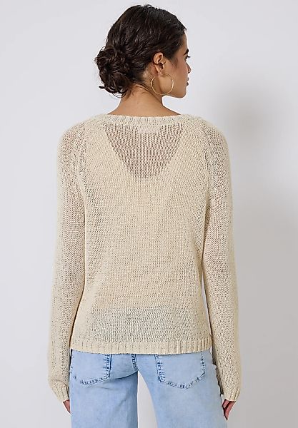 STREET ONE STUDIO V-Ausschnitt-Pullover, mit grober Struktur günstig online kaufen