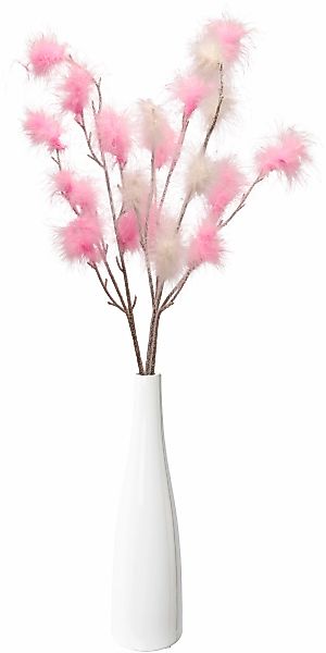 Creativ home Tischvase "Vase mit Federzweigen", (4 St.), für die moderne Ei günstig online kaufen