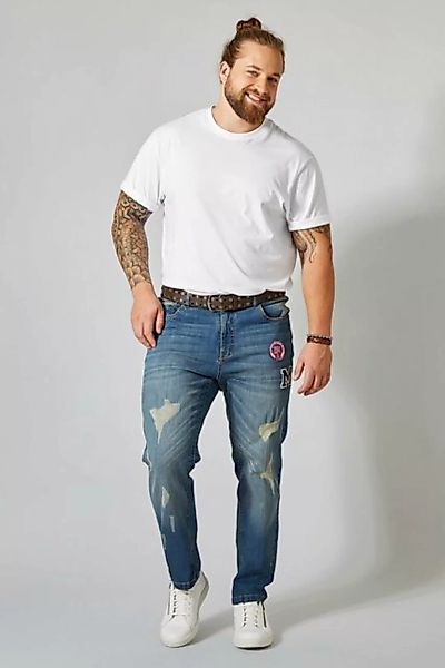 John F. Gee Funktionsjacke Tapered-Jeans mit Destroyed Effekten günstig online kaufen