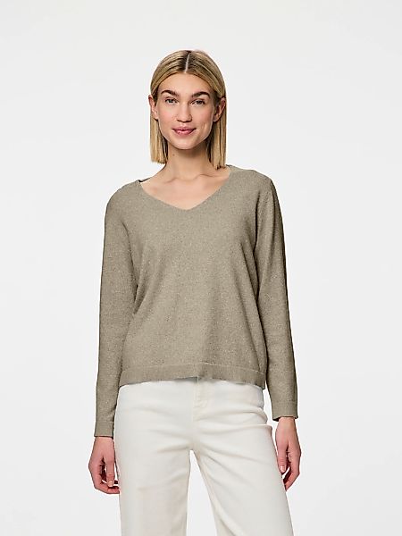 pieces V-Ausschnitt-Pullover PCBREE LS V-NECK KNIT günstig online kaufen