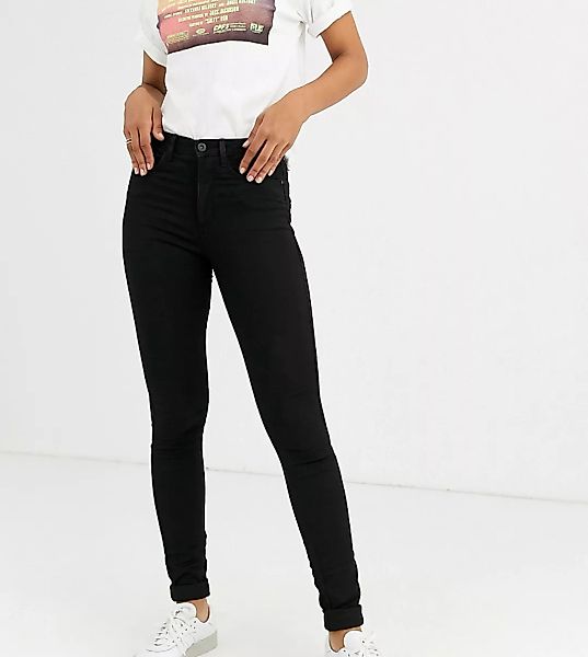 Only Tall – Schwarze Skinny-Jeans mit mittelhohem Bund günstig online kaufen