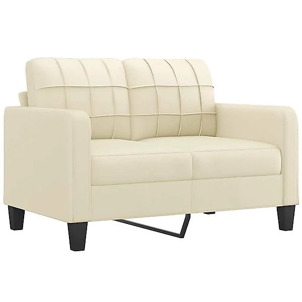 vidaXL 2-Sitzer-Sofa Creme 120 cm Kunstleder 359113 günstig online kaufen