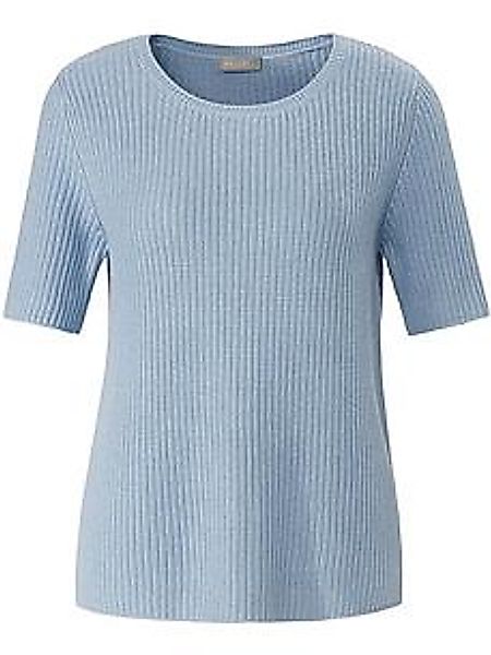 Rundhals-Pullover aus Seide und Kaschmir include blau günstig online kaufen