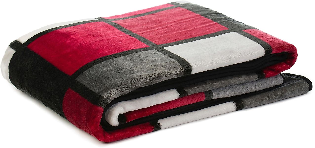 Wohndecke Antigua, Gözze, mit modernem Karo, günstig online kaufen