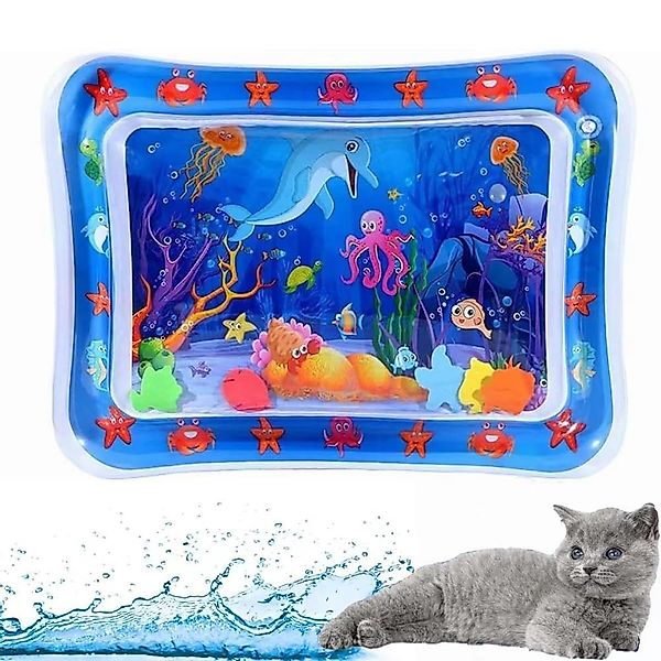 Ledander Spielmatte Spielmatte Wasserspielmatte Katze,Aufblasbare Wassermat günstig online kaufen