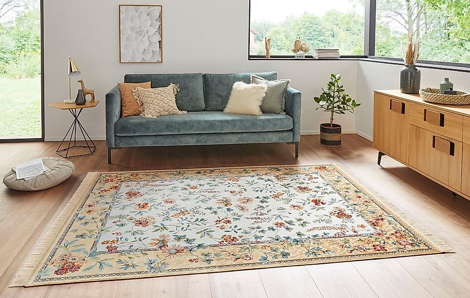 HANSE Home Teppich Orient Flowers, rechteckig, Höhe: 5 mm, Kurzflor mit Fra günstig online kaufen