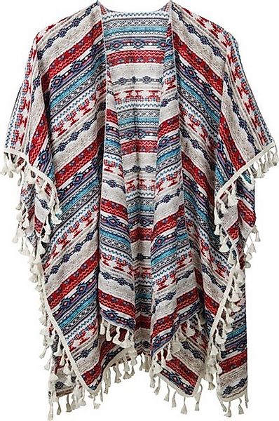 Capelli New York Blusenkimono mit Aztekenmuster und Quasten günstig online kaufen