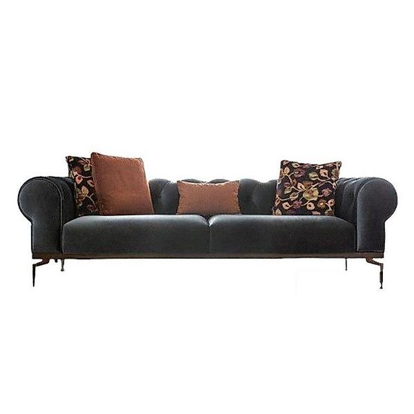 JVmoebel 3-Sitzer Chesterfield Dreisitzer Sofa 3 Sitzer Stoffsofa Sofas Bla günstig online kaufen