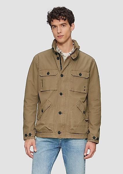 s.Oliver Allwetterjacke Jacke im Utility-Stil mit Kapuze im Kragen Logo günstig online kaufen