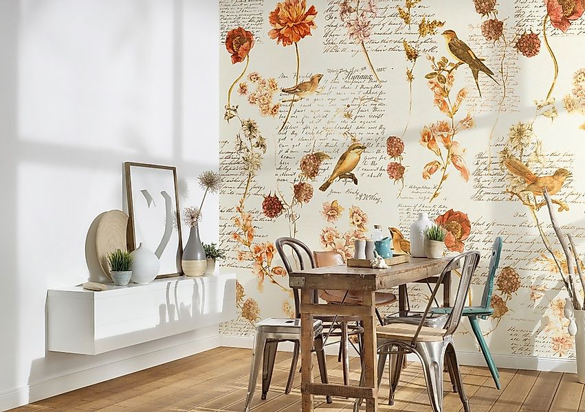 Architects Paper Fototapete »Atelier 47 Bird Poetry 1« floral glatt Vlies, günstig online kaufen