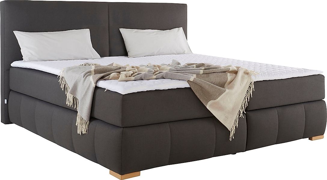 Home affaire Boxspringbett "Wehma", inkl. Topper in 3 verschiedenen Matratz günstig online kaufen
