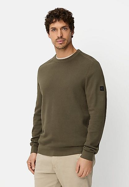 camel active Rundhalspullover Strickpullover mit Rundhalsausschnitt Langarm günstig online kaufen