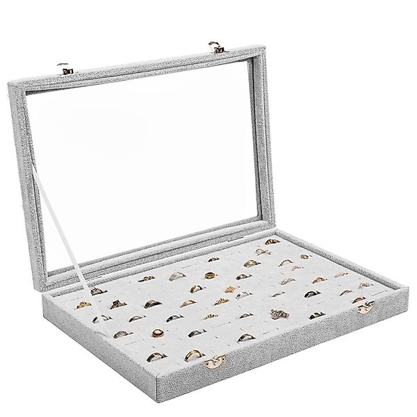 Belle Vous Schmuckständer Graue Schmuckaufbewahrungsbox: Ringbox günstig online kaufen