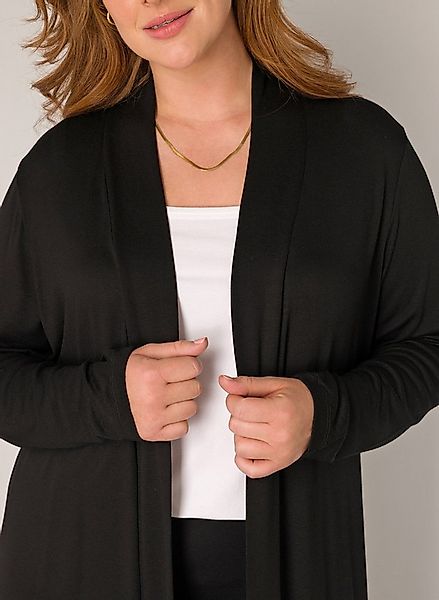 Base Level Curvy Longstrickjacke Ayla Long Figurumspielende, weiche Strickq günstig online kaufen