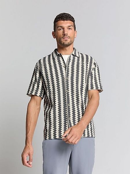 NO EXCESS Kurzarmhemd - Kurzarm Hemd mit Allover_Print - Freizeithemd - günstig online kaufen