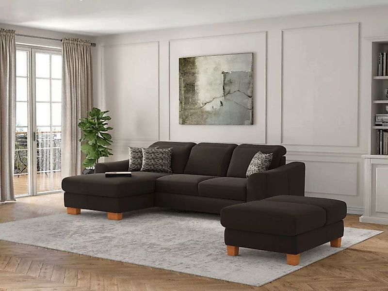 sit&more Ecksofa "Dundee L-Form", mit Federkern und Massivholzfüßen, wahlwe günstig online kaufen