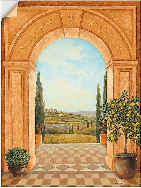 Artland Wandbild "Ausblick mit Zitronenbaum", Fensterblick, (1 St.), als Le günstig online kaufen