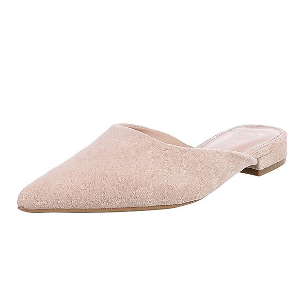 Ital-Design Elegante Slipper aus Wildlederimitat für Damen Pantolette (8937 günstig online kaufen