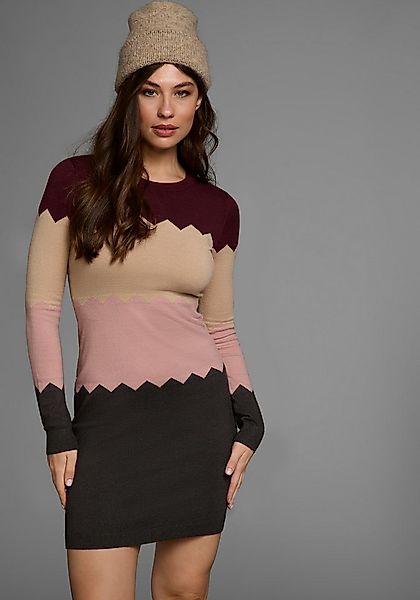 Laura Scott Strickkleid figurbetont, mit besonderem Streifenmuster günstig online kaufen