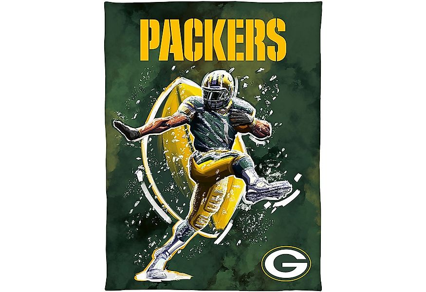 Wohndecke NFL Green Bay Packers Decke 150x200 cm Wellsoft Kuscheldecke Wohn günstig online kaufen