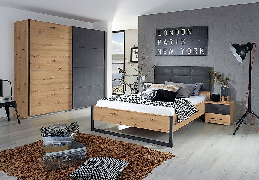 rauch Bett "Tampa", im modernen Industrial Style, Bettenkufe aus Metall günstig online kaufen