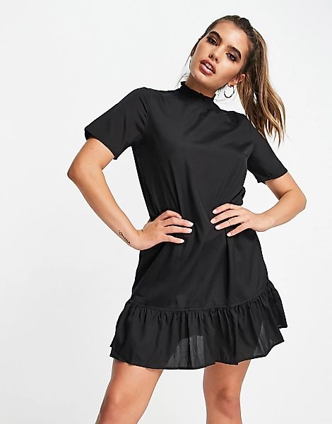 NA-KD – Fließendes Minikleid in Schwarz günstig online kaufen