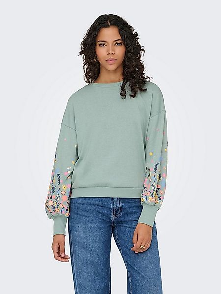 ONLY Sweatshirt ONLBROOKE L/S O-NECK FLOWER SWT Baumwollmischung, regular f günstig online kaufen