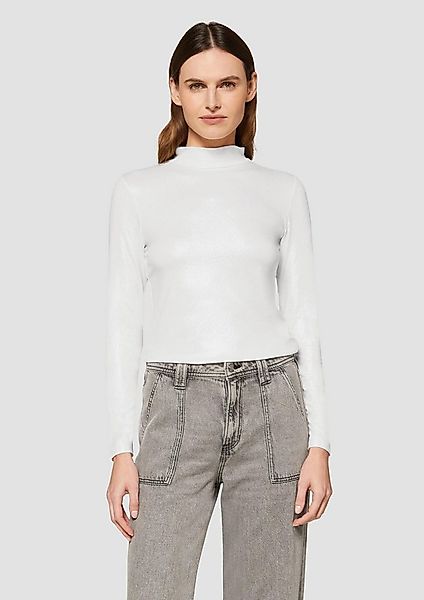 s.Oliver Langarmshirt T-Shirt Schmal geschnittenes Langarmshirt aus Viskose günstig online kaufen