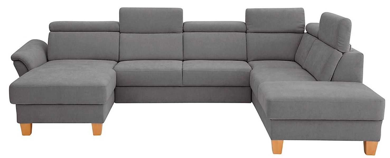 Home affaire Wohnlandschaft "Conville U-Form", Kopfteilverstellung wahlweis günstig online kaufen