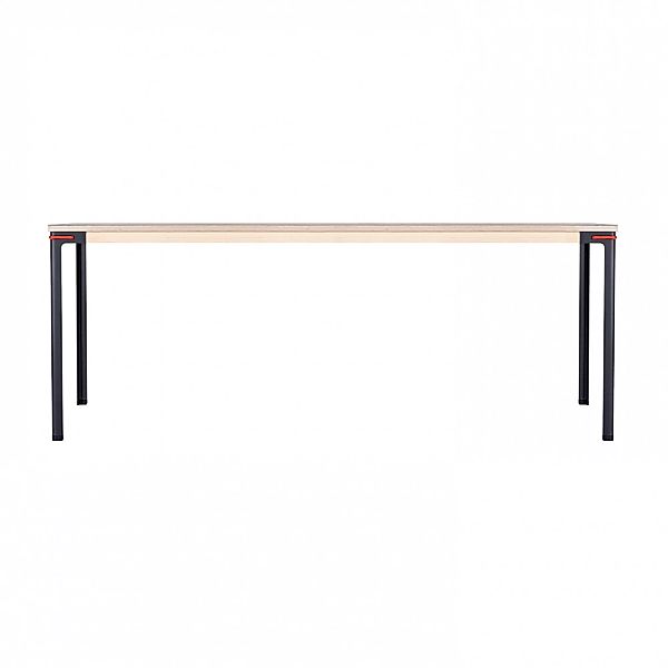 Moormann - Seiltänzer Tisch rechteckig 90x190cm - Linoleum schwarz/rotes Se günstig online kaufen