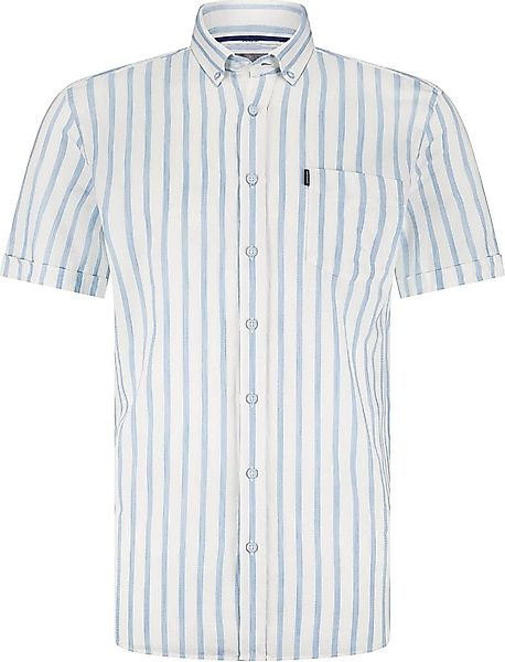 State Of Art Short Sleeve Hemd Stripes Hellblau - Größe 4XL günstig online kaufen