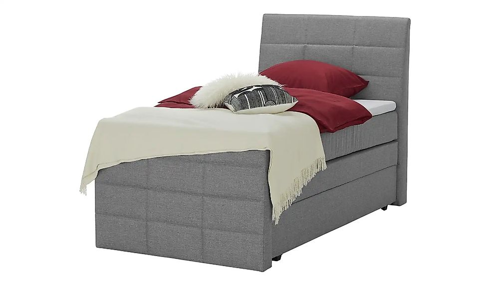 Boxspringbett mit Bettkasten und Topper Baron ¦ grau ¦ Maße (cm): B: 109 H: günstig online kaufen